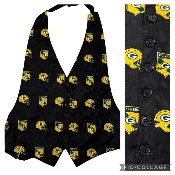 Green Bay Packers Tux Vest Suit Unique OSFM Fan Apparel Tailgate Football Game - Picture 1 of 6